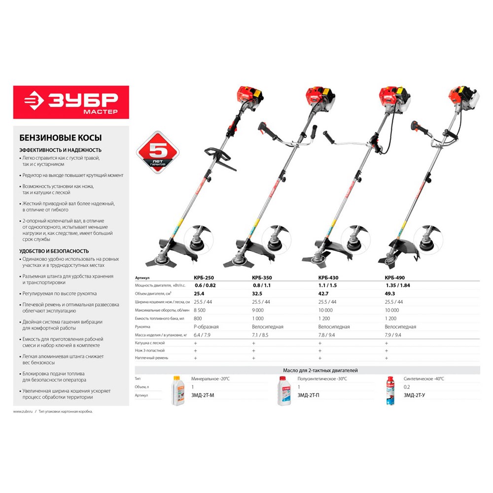 Артикул количество. Триммер бензиновый. (Бензокоса) ЗУБР КРБ-490, 49,3 см3 (1,84л.с./1,35квт). Триммер бензиновый ЗУБР КРБ-350. Триммер бензиновый ЗУБР мастер КРБ-430. Бензиновая коса ЗУБР КРБ-490.